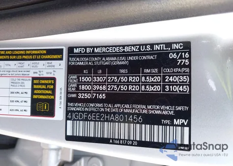 2017 Mercedes-Benz Gls 450 4Matic from USA, damaged, VIN 4JGDF6EE2HA801456